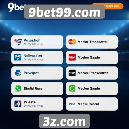 Métodos de pagamento disponíveis no 9bet99.com
